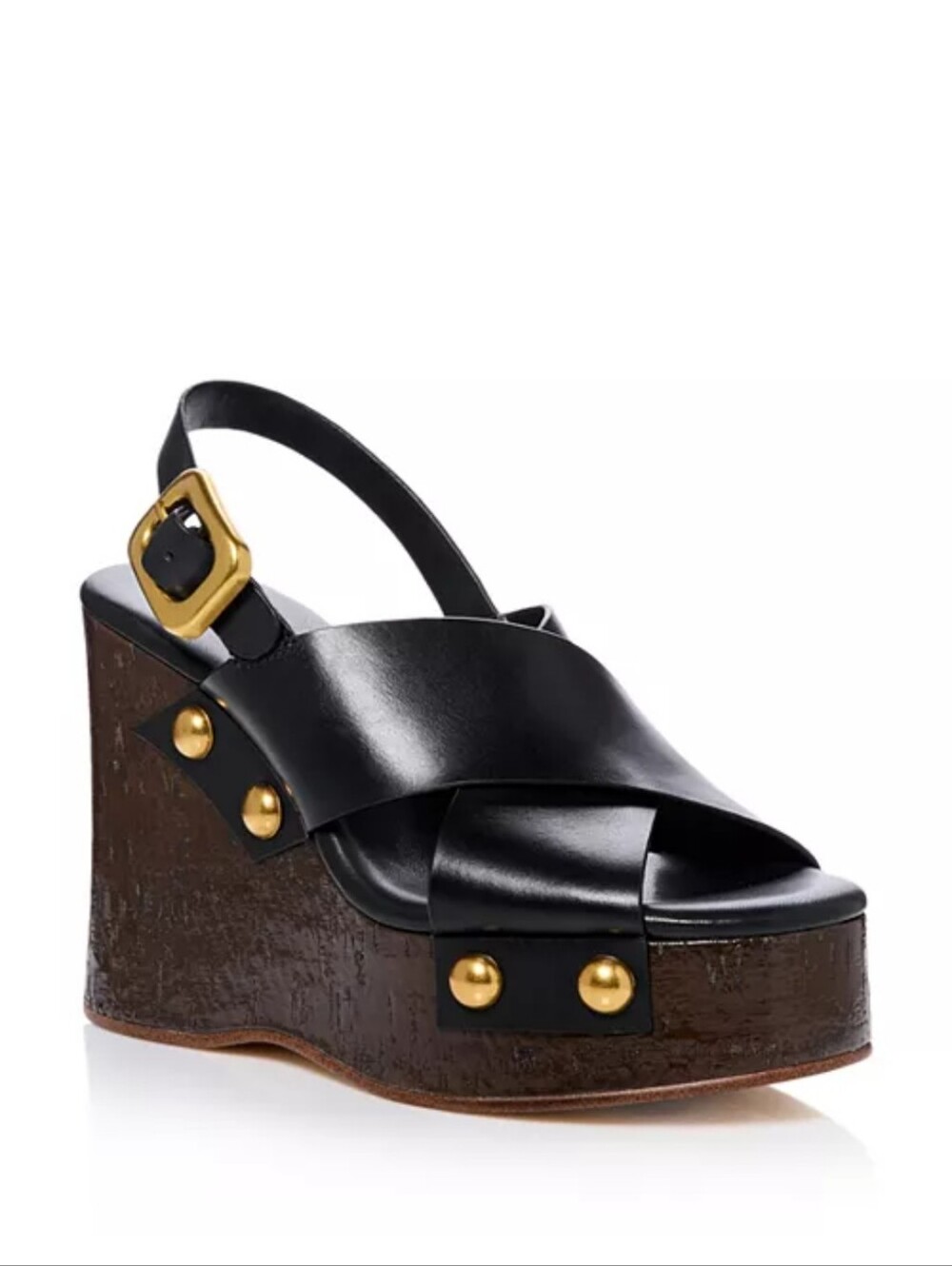 Aqua Studded Womens Platform Sandals In Black Size 10